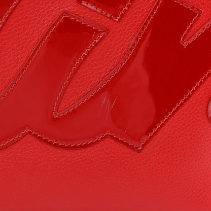 Christian Louboutin Calfskin Patent Logo Spikes East West Cabata Tote Red 17 of 20