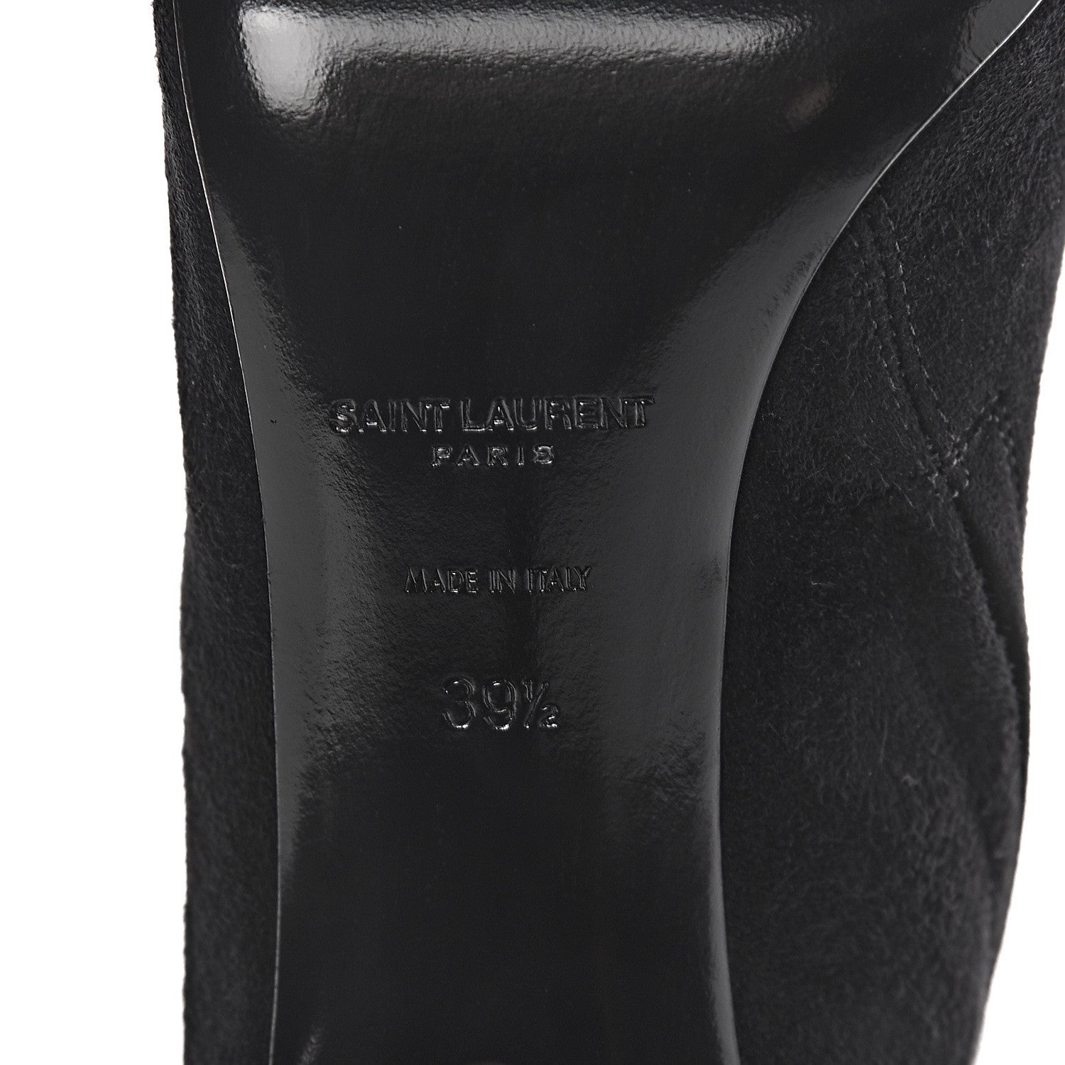 Saint Laurent Suede Kiki Ankle 85 Zip Boot 39.5 Black 8 of 9