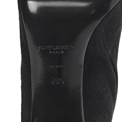 Saint Laurent Suede Kiki Ankle 85 Zip Boot 39.5 Black 8 of 9