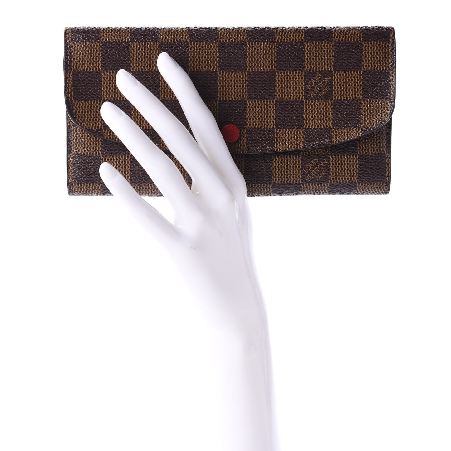 Damier Ebene Emilie Wallet Red