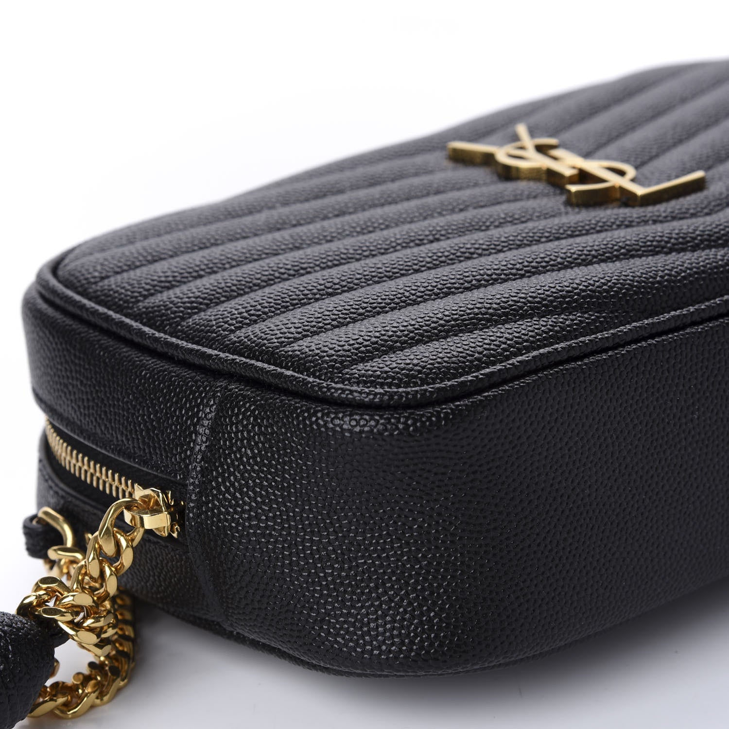Saint Laurent Grain De Poudre Matelasse Monogram Mini Lou Camera Bag Black 6 of 11
