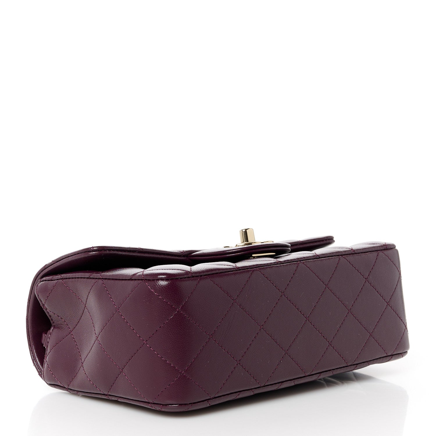 Chanel Lambskin Quilted Mini Rectangular Flap Burgundy 4 of 11