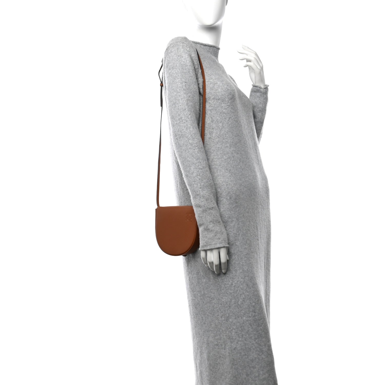Loewe Soft Calfskin Heel Saddle Bag Tan 2 of 10