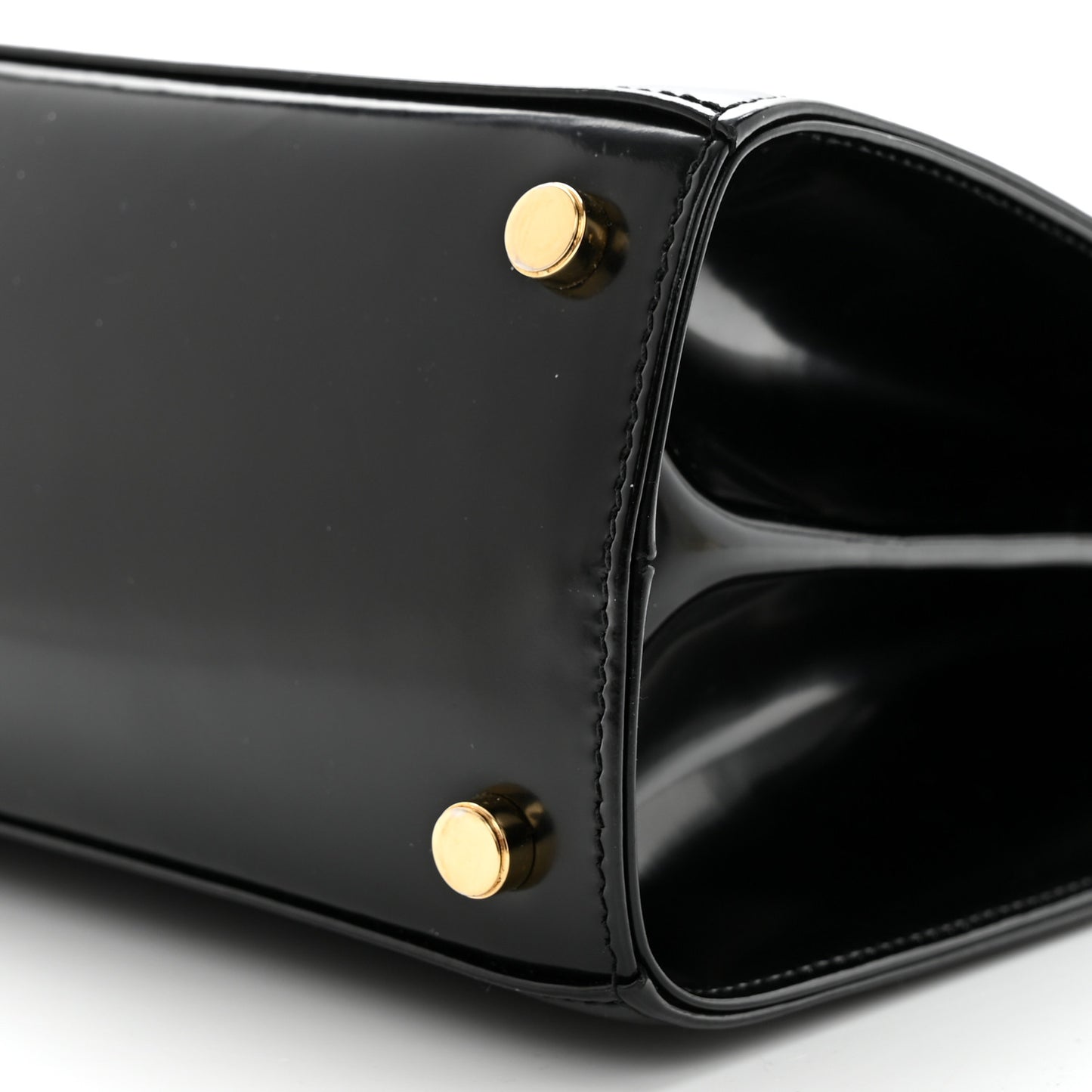 Brushed Off Calfskin Iconic Top Handle Bag Black