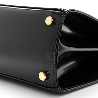 Salvatore Ferragamo Brushed Off Calfskin Iconic Top Handle Bag Black 10 of 12