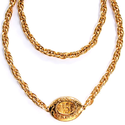 Chanel CC Chain Necklace Gold 1 of 6