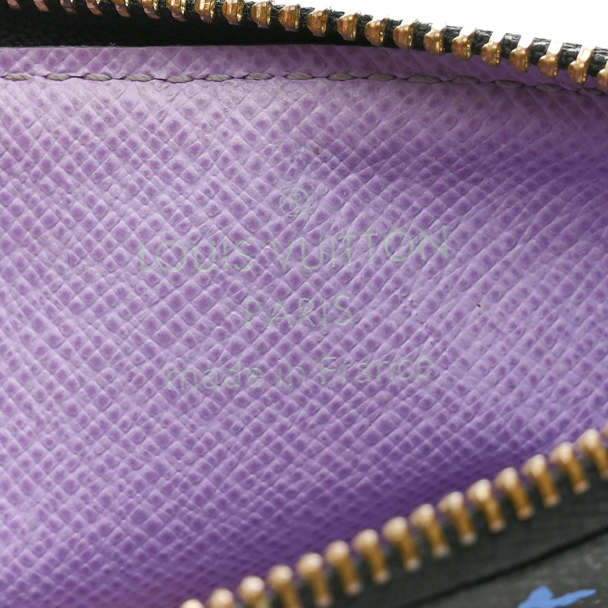 Louis Vuitton Monogram Multicolor Key Pouch Black Violet 6 of 8