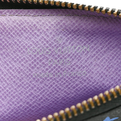 Louis Vuitton Monogram Multicolor Key Pouch Black Violet 6 of 8