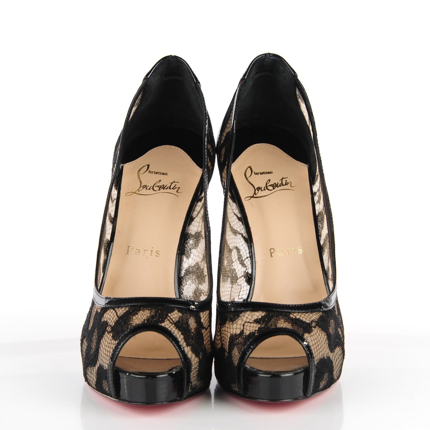 Patent Lace Leopard Ambro Pizzo 120 Pumps 37.5 Black
