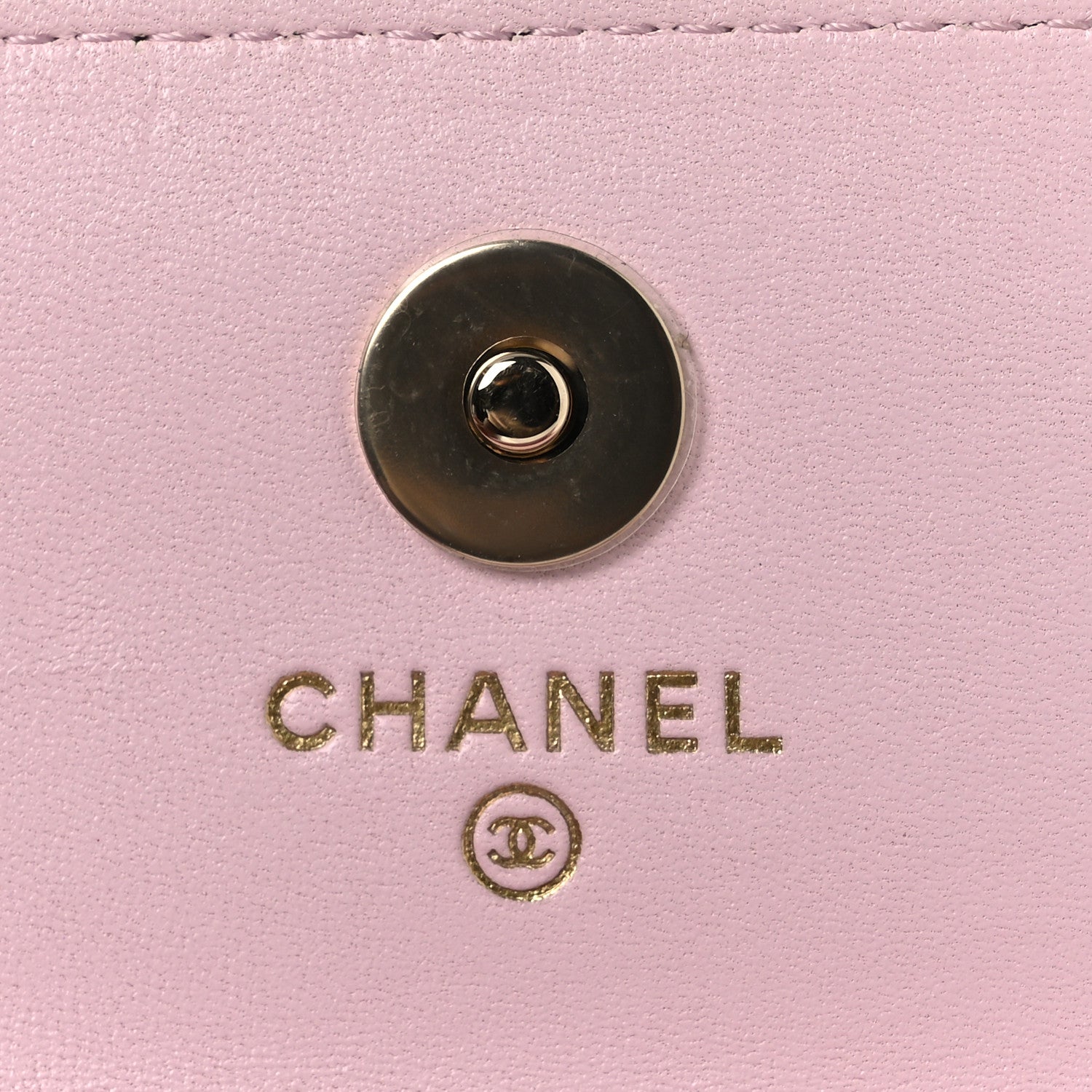 Chanel Lambskin Quilted Pearl Card Holder With Chain Light Pink 5 of 15