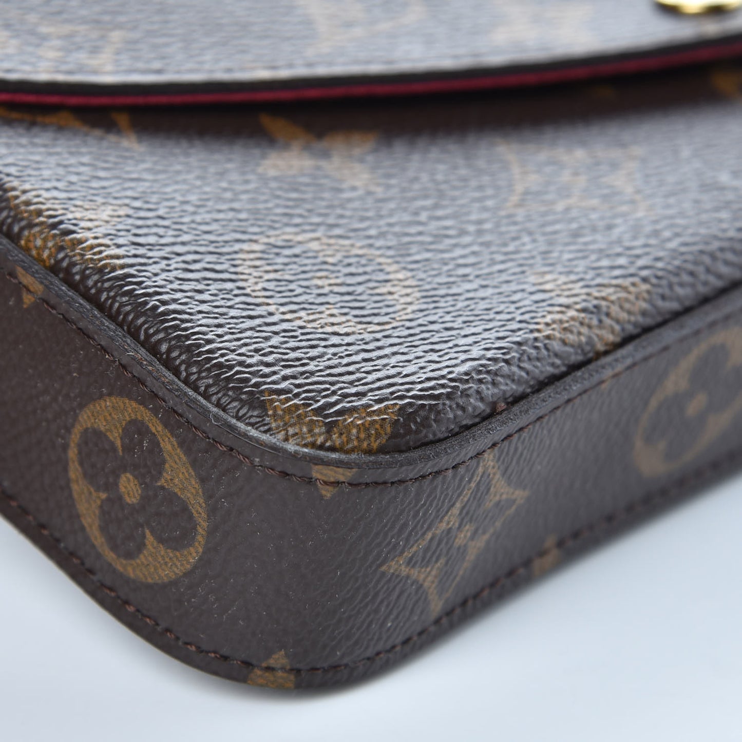Monogram Pochette Felicie Chain Wallet Fuchsia