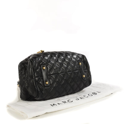Marc Jacobs Lambskin Quilted Mini Manhattan Colorblock Stam Black Concrete 5 of 10