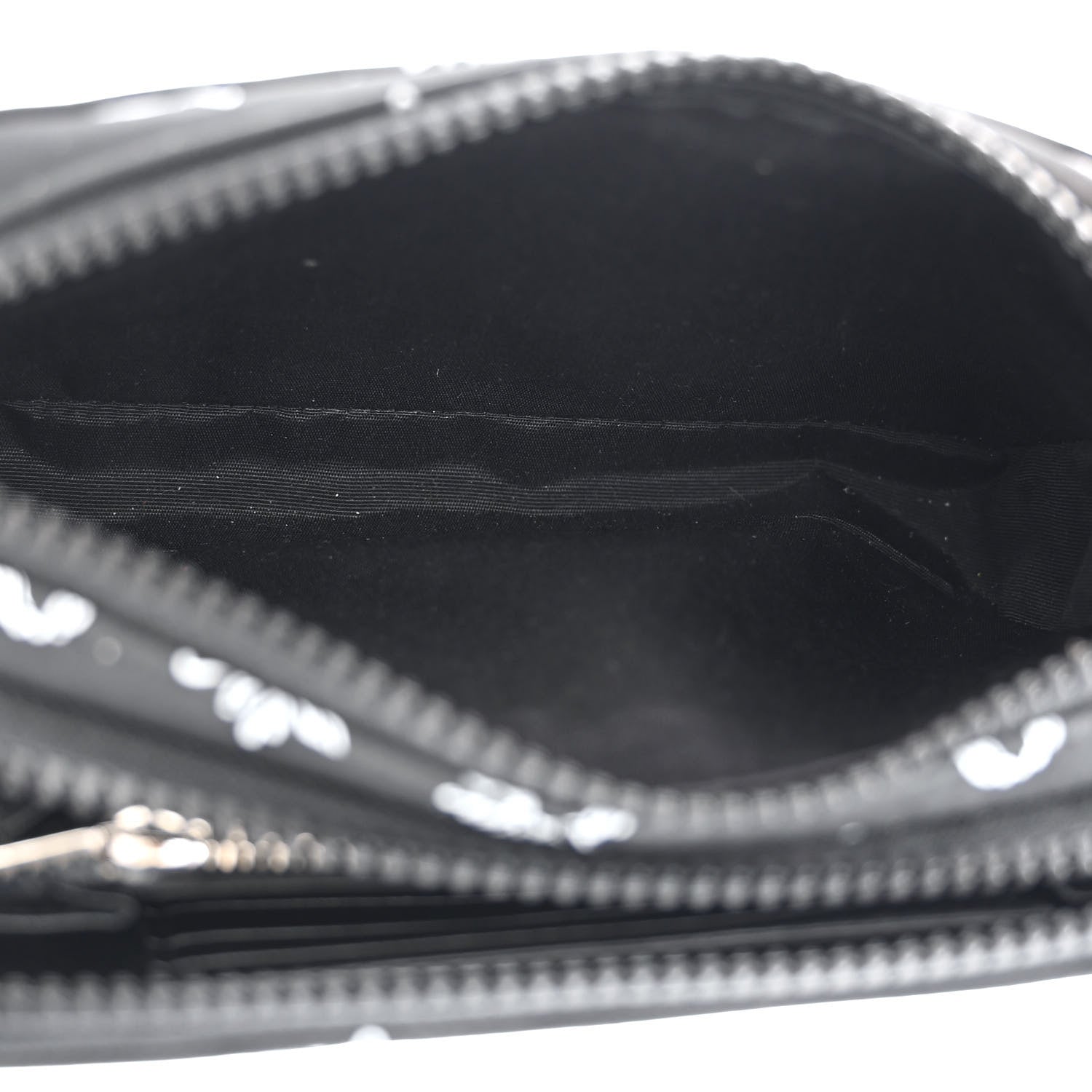 Christian Dior Calfskin Double Zip Crossbody Black White 5 of 13