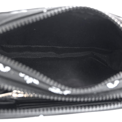 Christian Dior Calfskin Double Zip Crossbody Black White 5 of 13