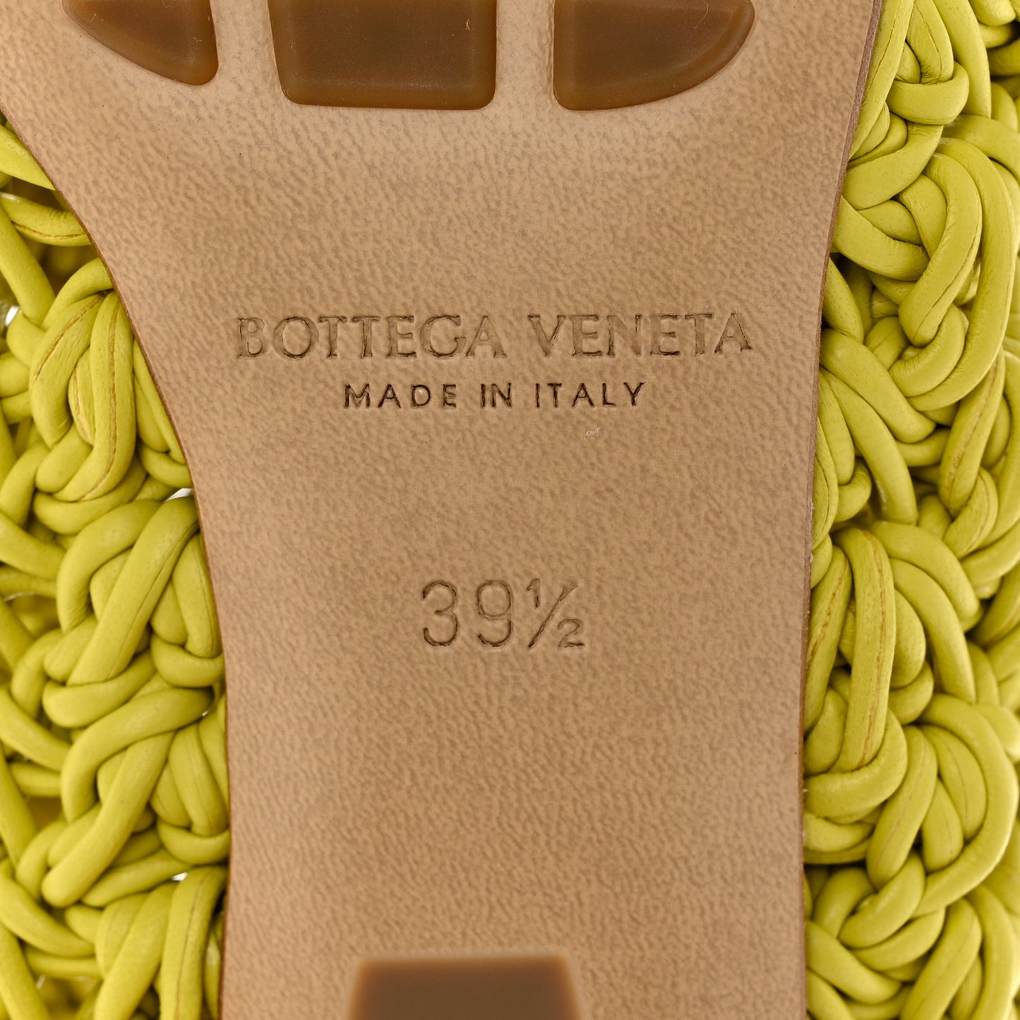 Nappa Intrecciato The Board Mules 39.5 Pear