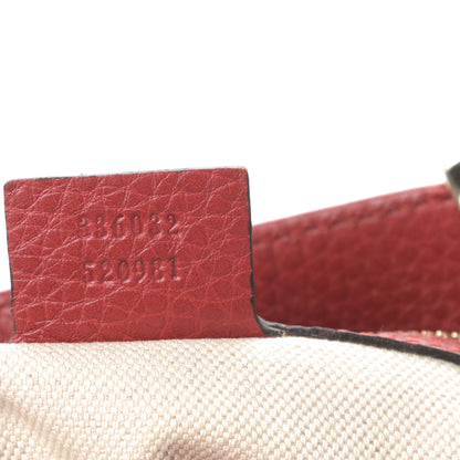 Gucci Calfskin Small Bamboo Shopper Tote Red 7 of 13
