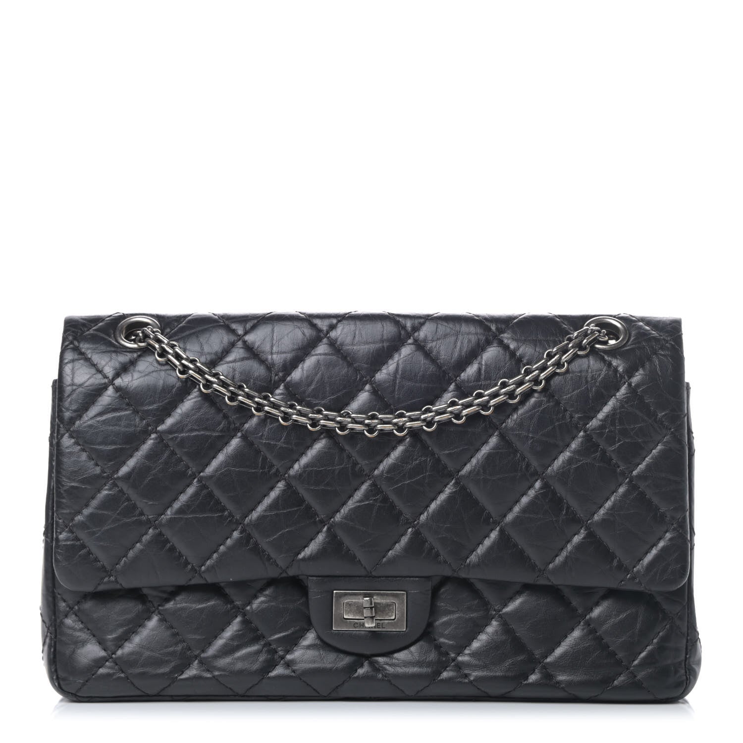 Chanel Aged Calfskin Quilted 2.55 Reissue 226 Flap Black 1 of 8
