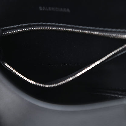 Balenciaga Grained Calfskin Small Hourglass Top Handle Bag Black 7 of 11