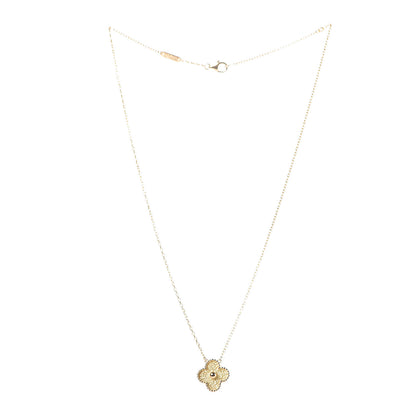 Van Cleef & Arpels 18K Yellow Gold Vintage Alhambra Pendant Necklace 3 of 6