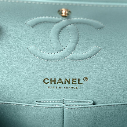 Chanel Caviar Quilted Small Double Flap Light Blue 6 of 10
