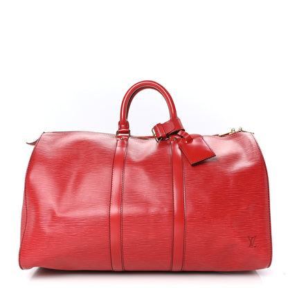 Louis Vuitton Epi Keepall 45 Castillan Red 1 of 11