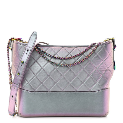 Chanel Iridescent Lambskin Calfskin Quilted Medium Gabrielle Hobo Light Purple 1 of 14