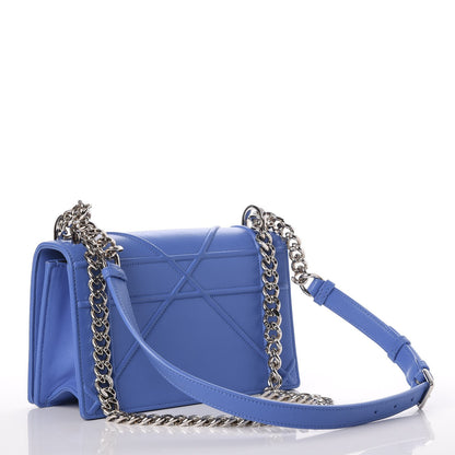 Christian Dior Lambskin Small Diorama Flap Bag Blue 3 of 9