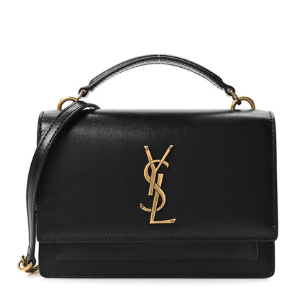 Saint Laurent Calfskin Monogram Sunset Chain Wallet Black 1 of 9