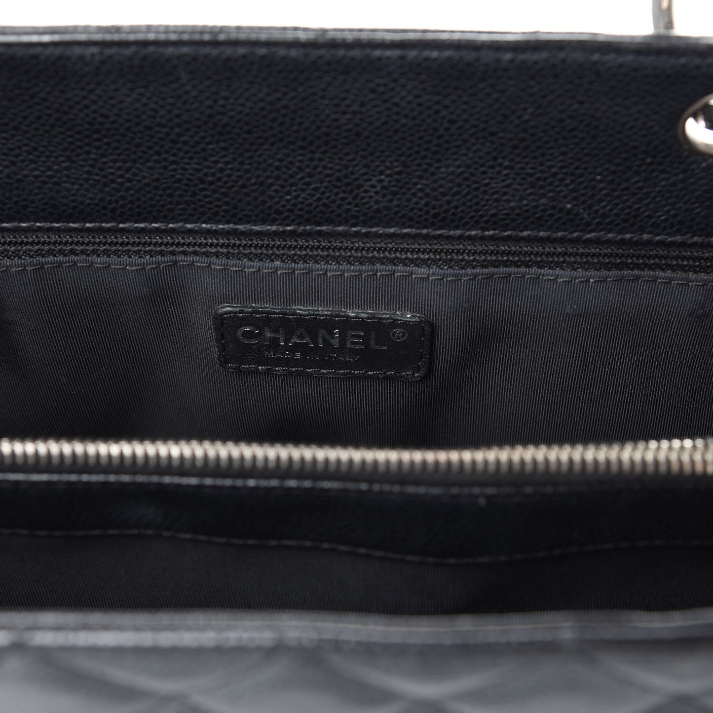 Caviar Quilted Grand Shopping Tote GST Black