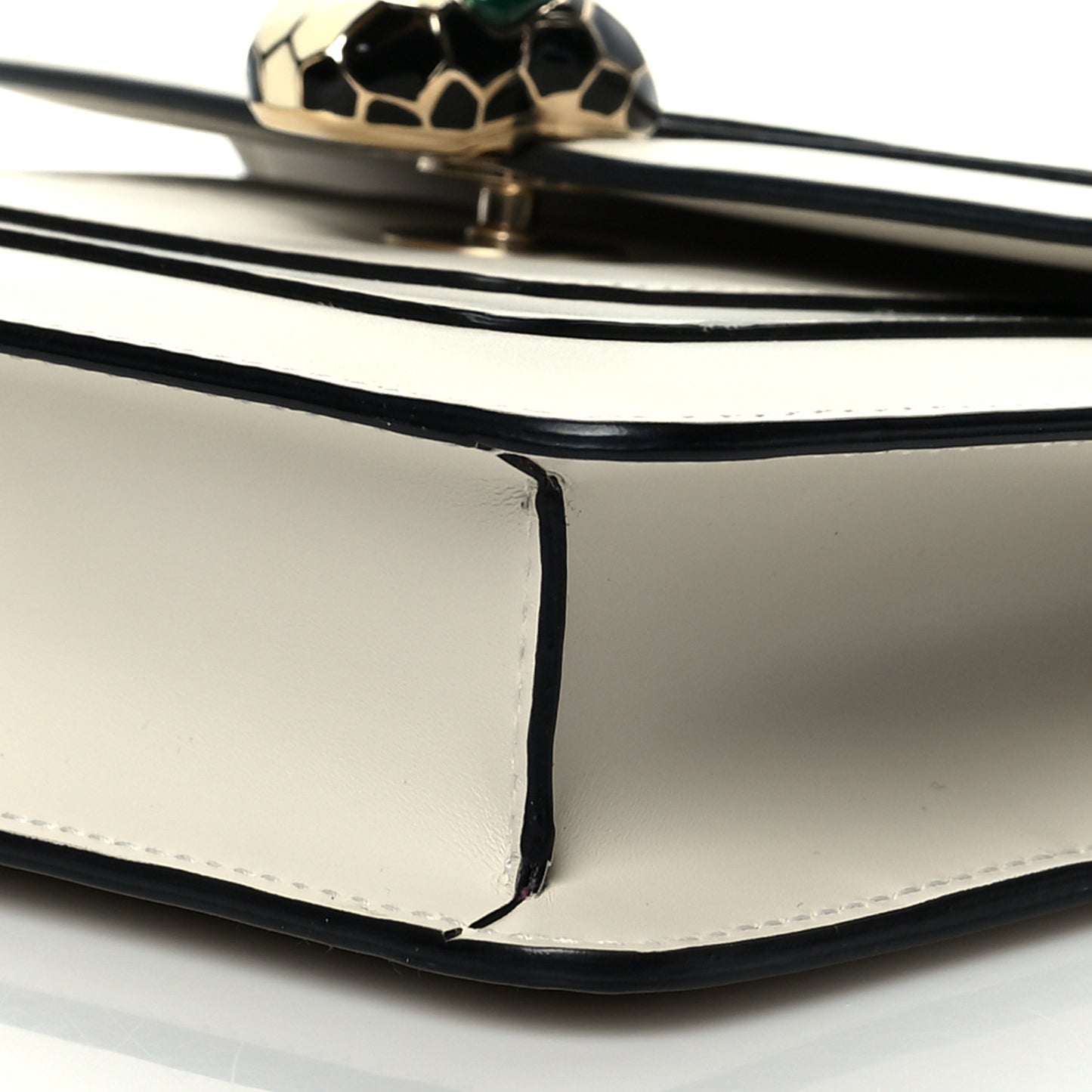 Calfskin Small Serpenti Forever Snake Strap Crossbody Bag White Agate