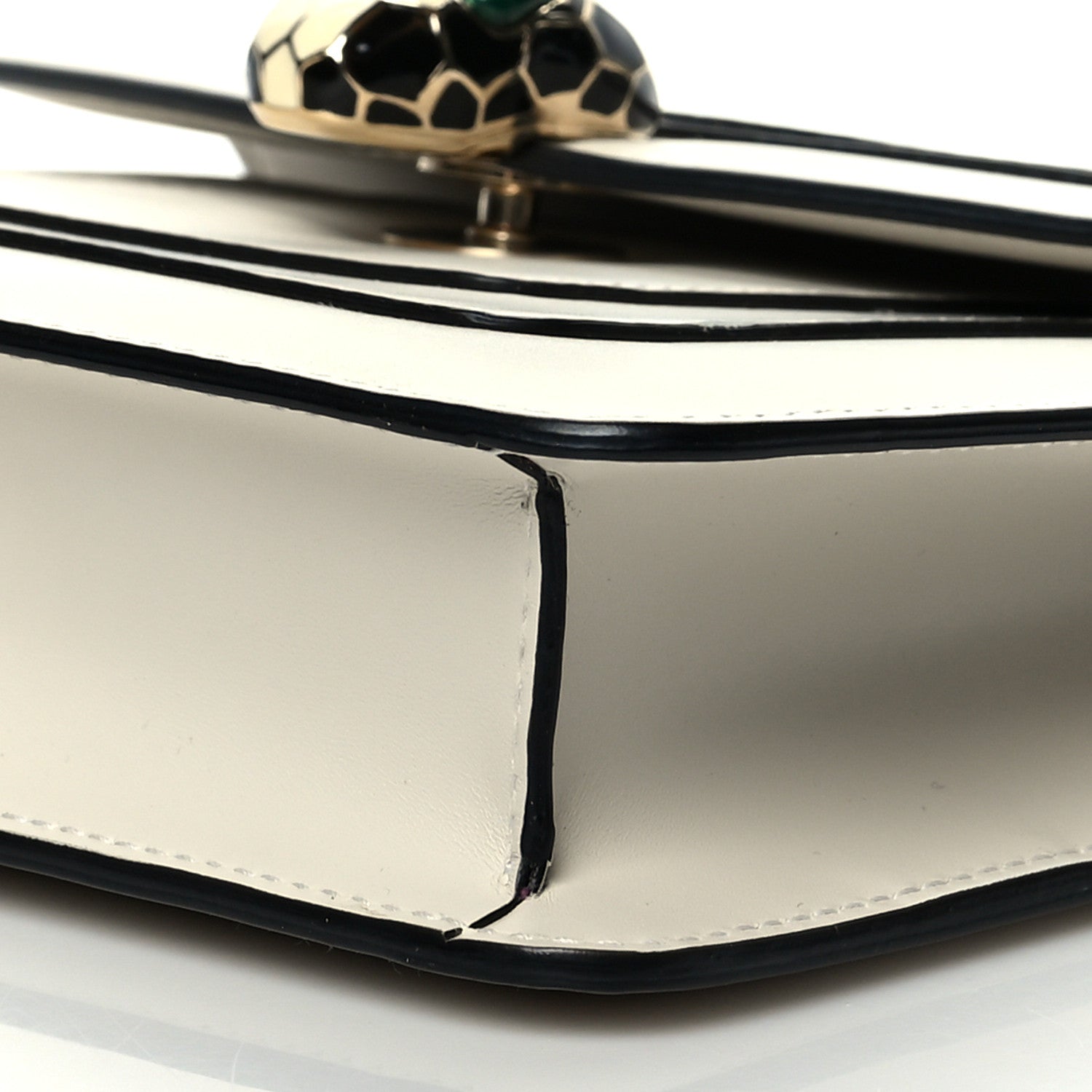 Bulgari Calfskin Small Serpenti Forever Snake Strap Crossbody Bag White Agate 10 of 11