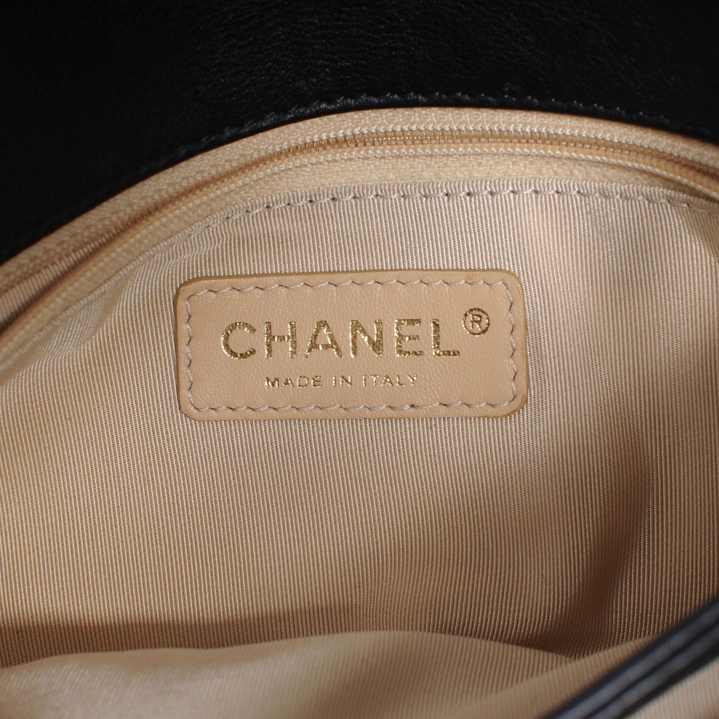 Calfskin CC Crown Small Flap Black