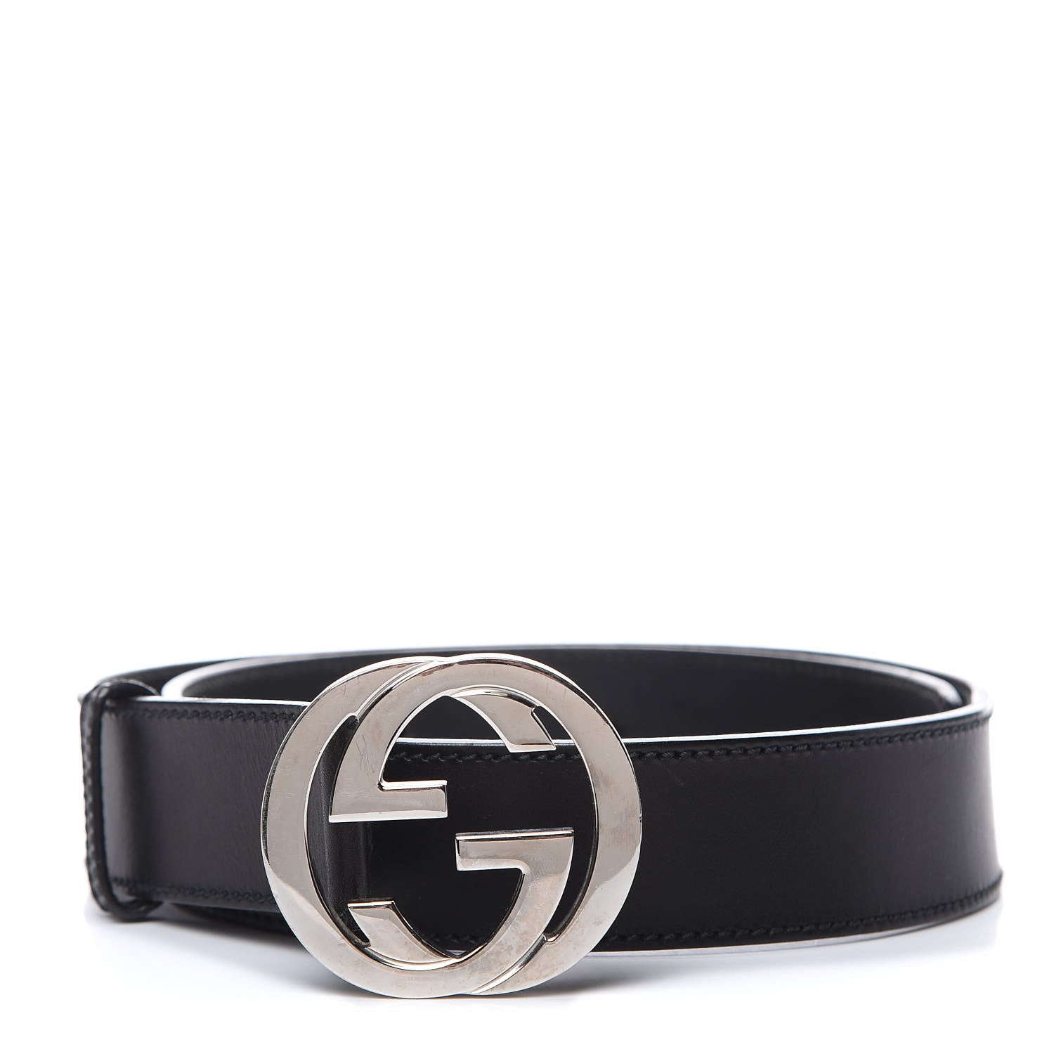Gucci Calfskin Interlocking G 40mm Belt 85 34 Black 1 of 9