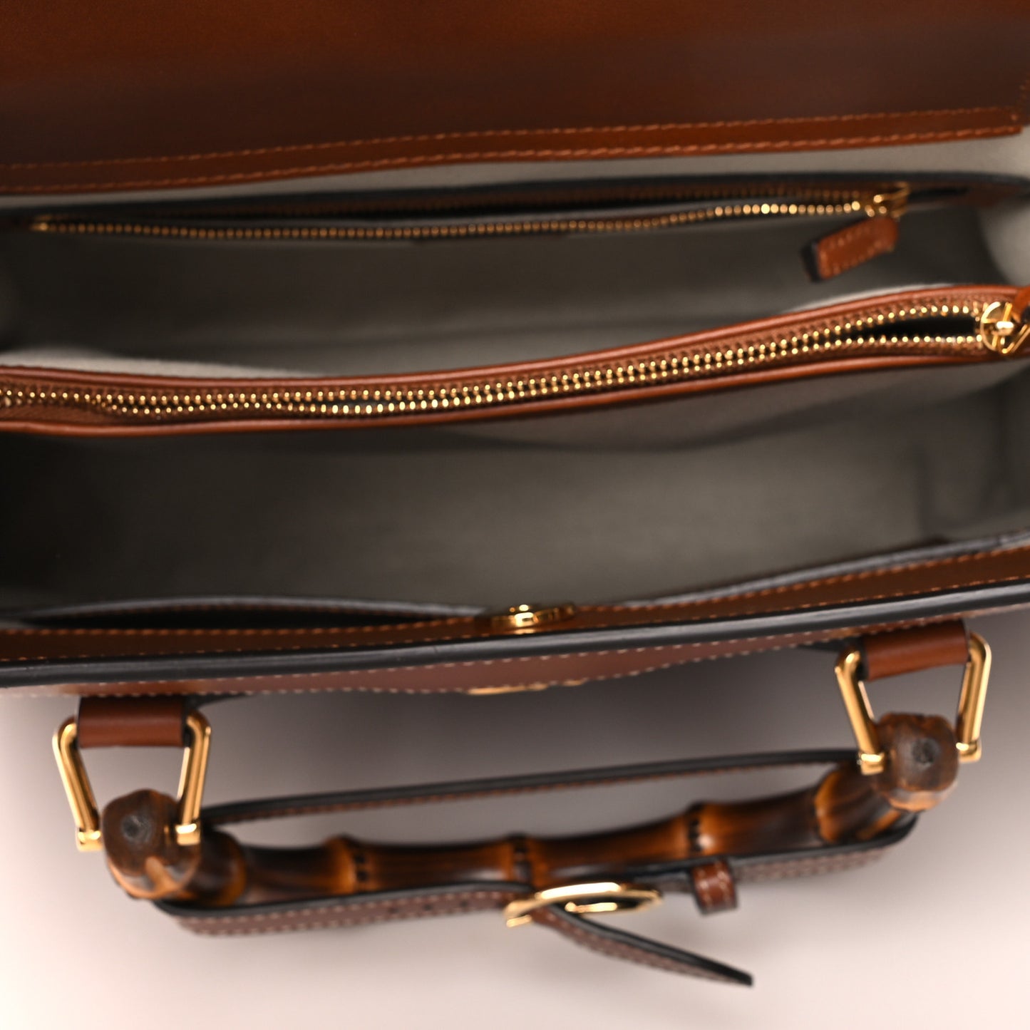 Charisma Calfskin Gucci Embossed Medium Diana Tote Bag Peanut Brown