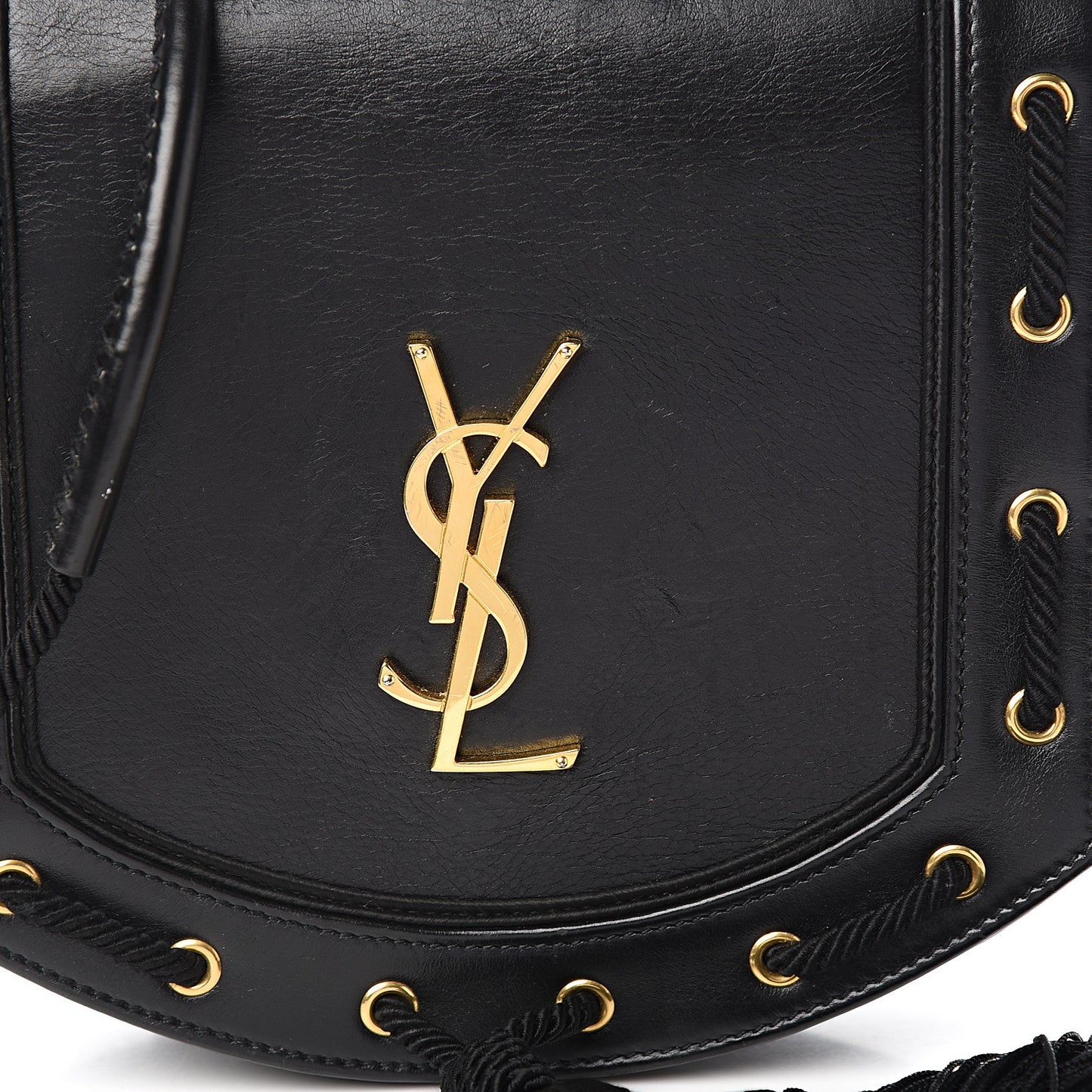 Calfskin Medium Monogram Fetish Satchel Black