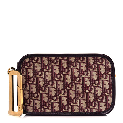 Christian Dior Oblique Diorquake Clutch Burgundy 1 of 10