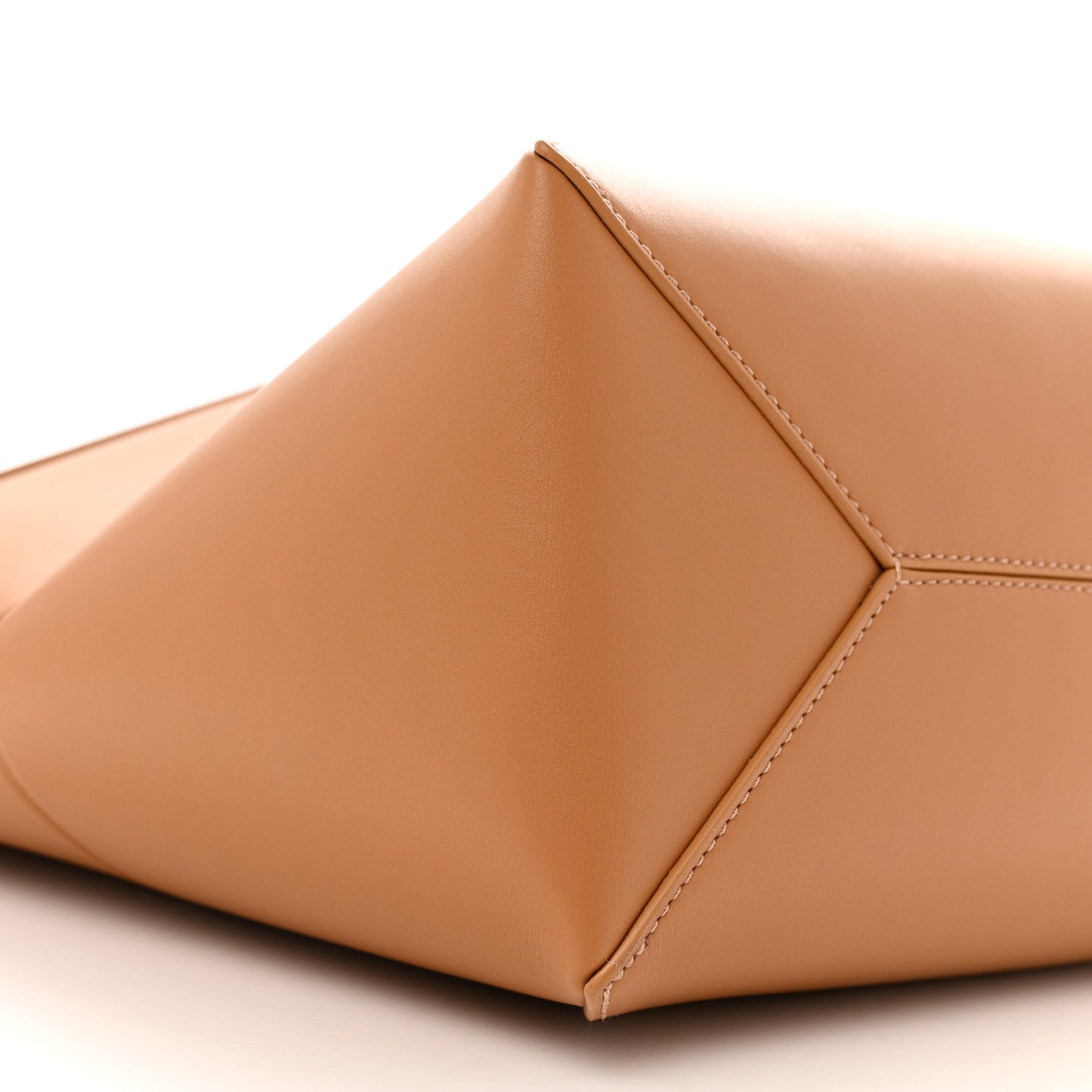 Shiny Calfskin Medium Puzzle Fold Tote Warm Desert