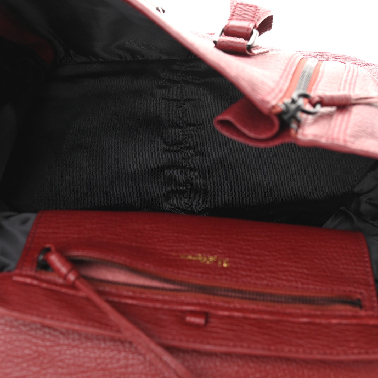 Textured Calfskin Large Pashli Satchel Oxblood