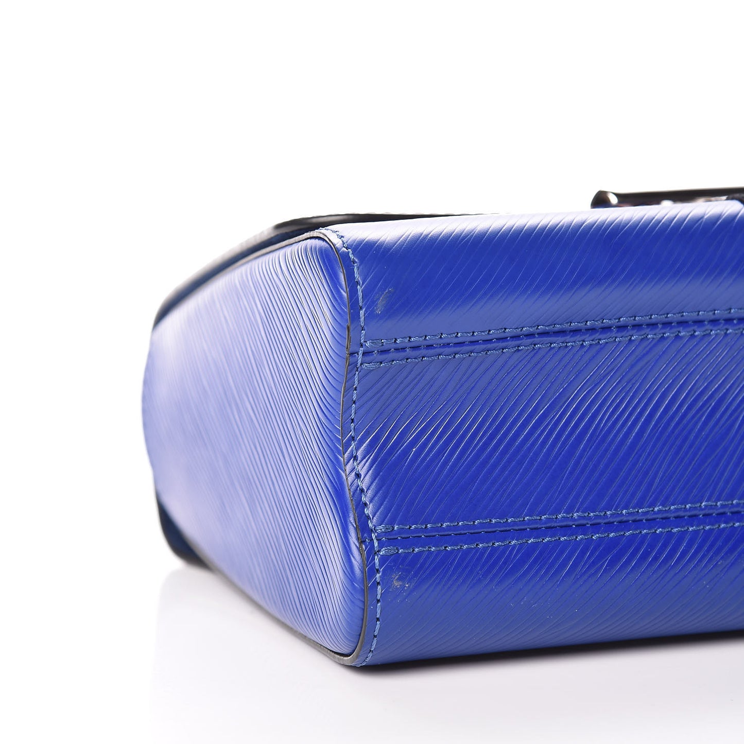 Epi Flamingo Twist Shoulder Bag MM Blue