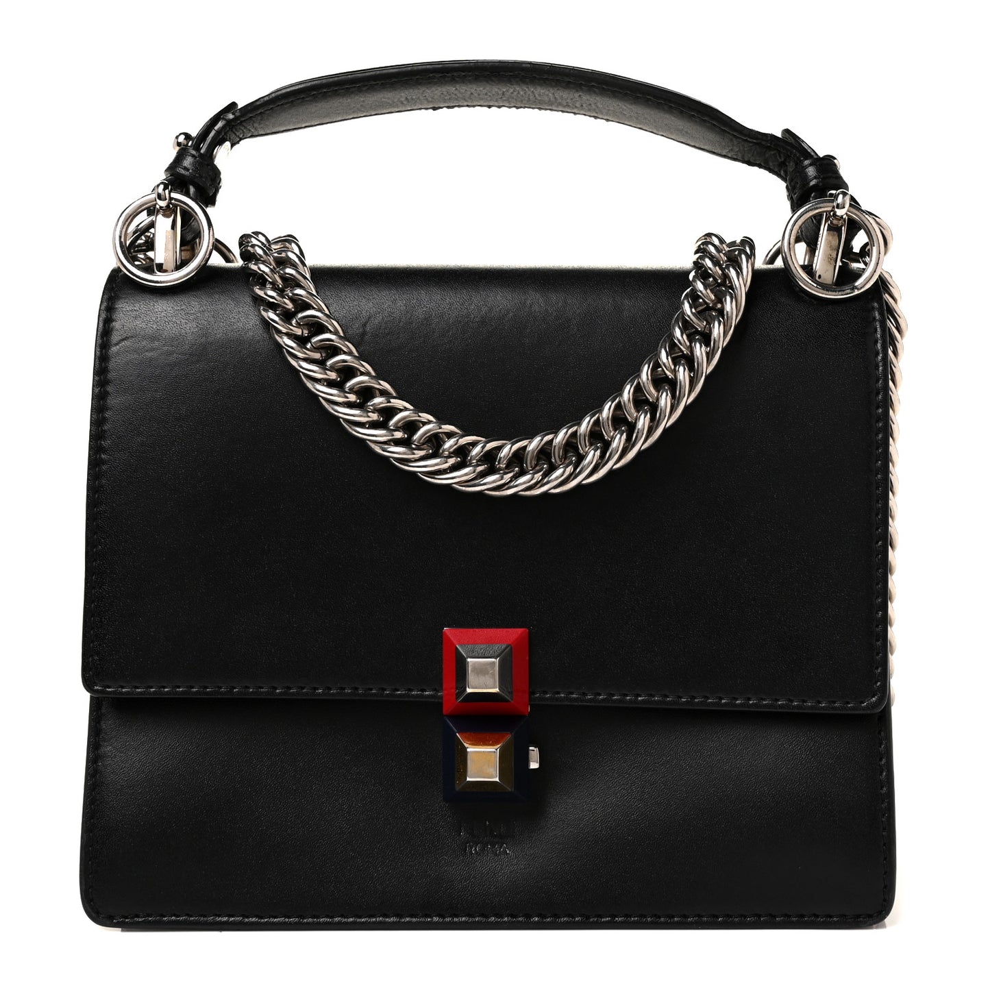 Vitello Liberty Studded Small Kan I Shoulder Bag Black Multicolor