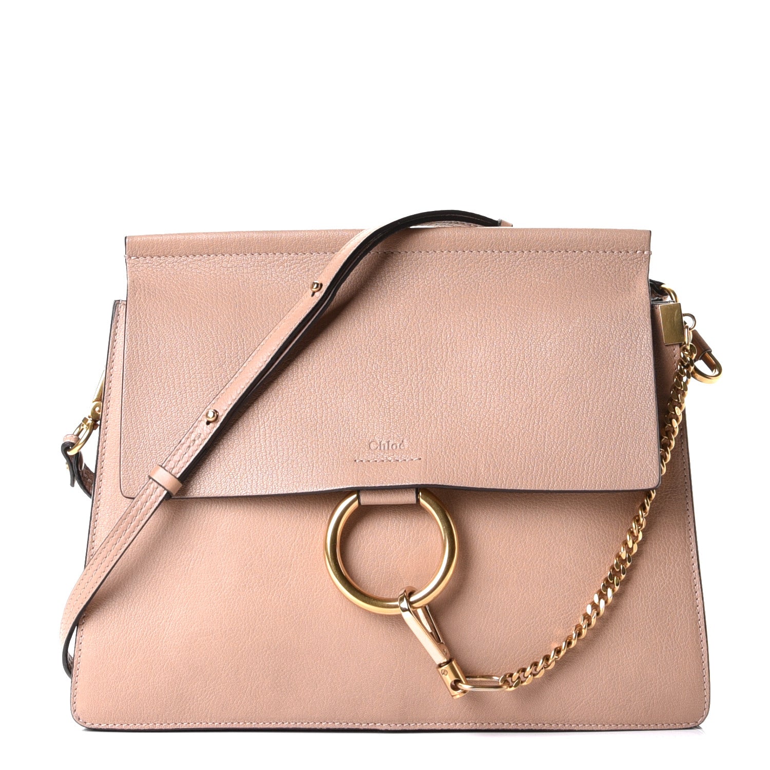 Chloe Calfskin Medium Faye Shoulder Bag Biscotti Beige 1 of 5