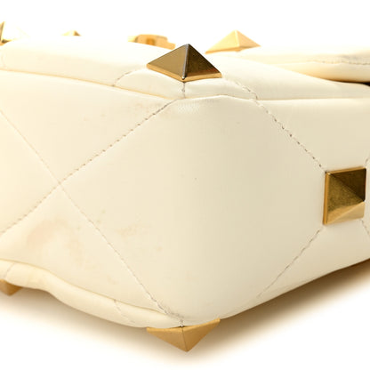 Valentino Garavani Nappa Medium Roman Stud Shoulder Bag Ivory 9 of 15
