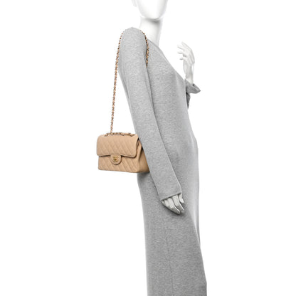 Chanel Caviar Quilted Small Double Flap Beige 2 of 11
