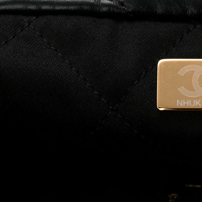 Chanel Shiny Calfskin Quilted Small Chanel 22 Black 14 of 21