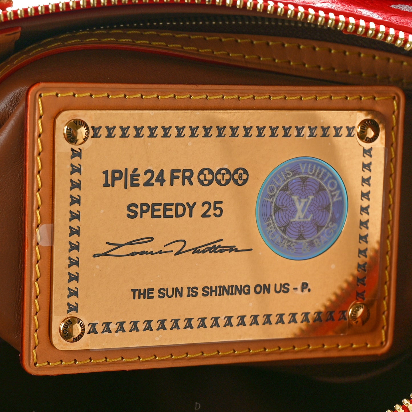 Soft Calfskin Monogram Speedy P9 Bandouliere 25 Red