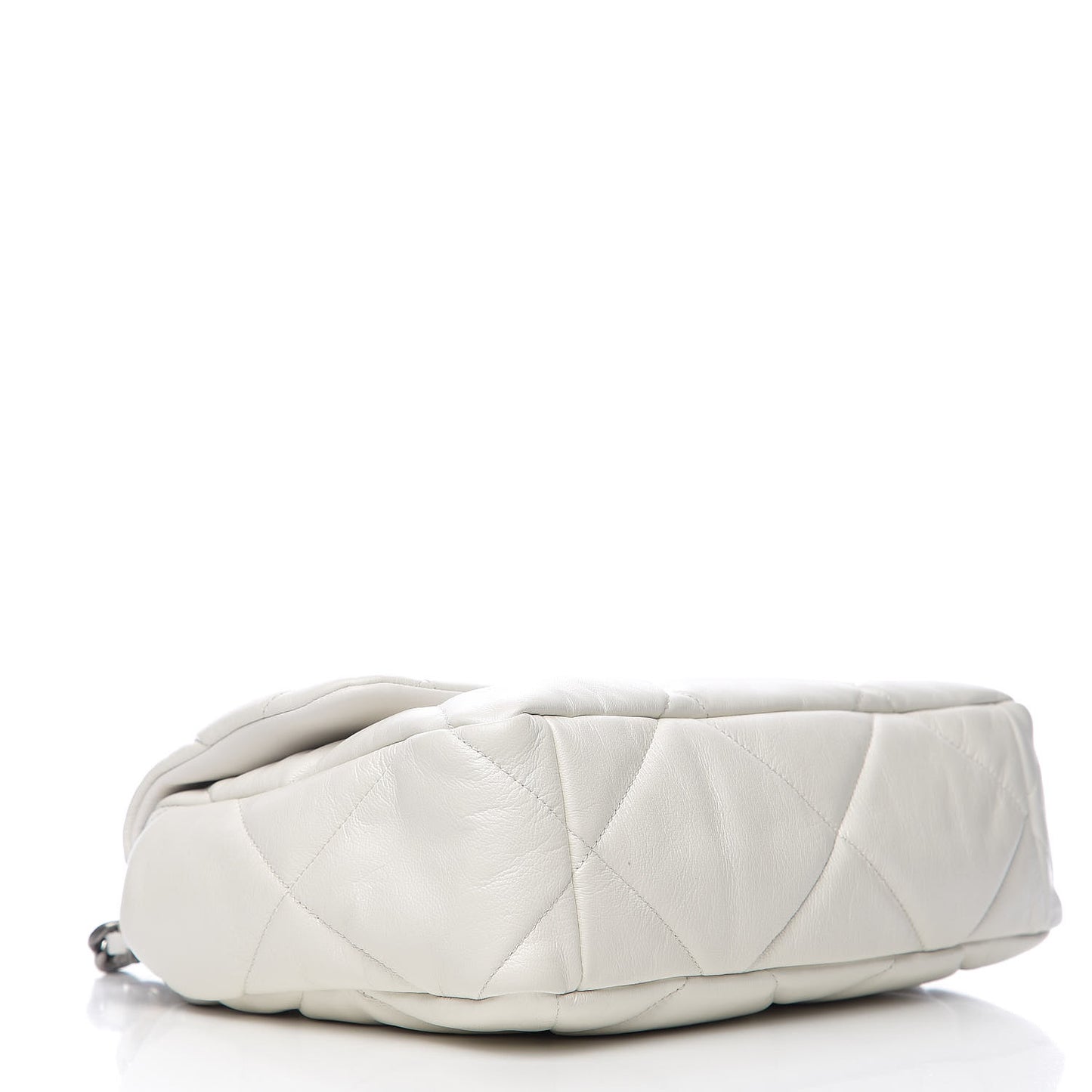 Goatskin Quilted Large 19 Flap White