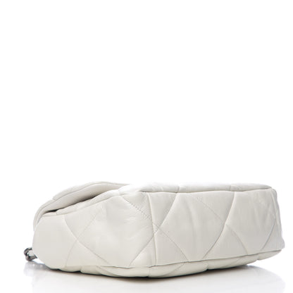 Chanel Goatskin Quilted Large 19 Flap White 3 of 9