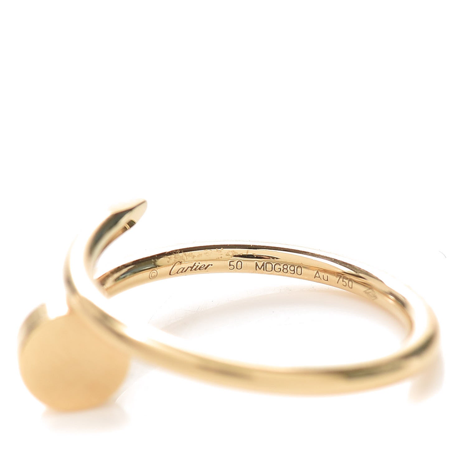 Cartier 18K Yellow Gold Small Juste Un Clou Ring 50 5.25 4 of 6
