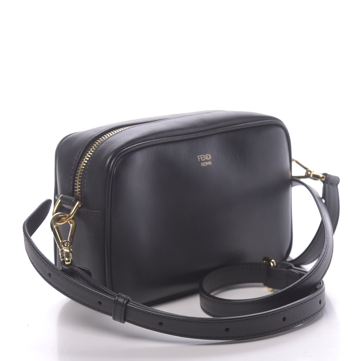 Vitello Century Bi-Color FF 1974 Embossed Mini Camera Case Maya Black