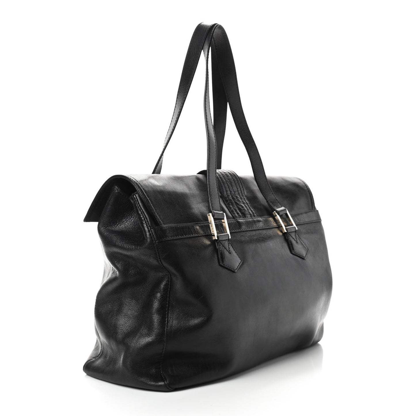 Vitello Acqua Baguette Satchel Black